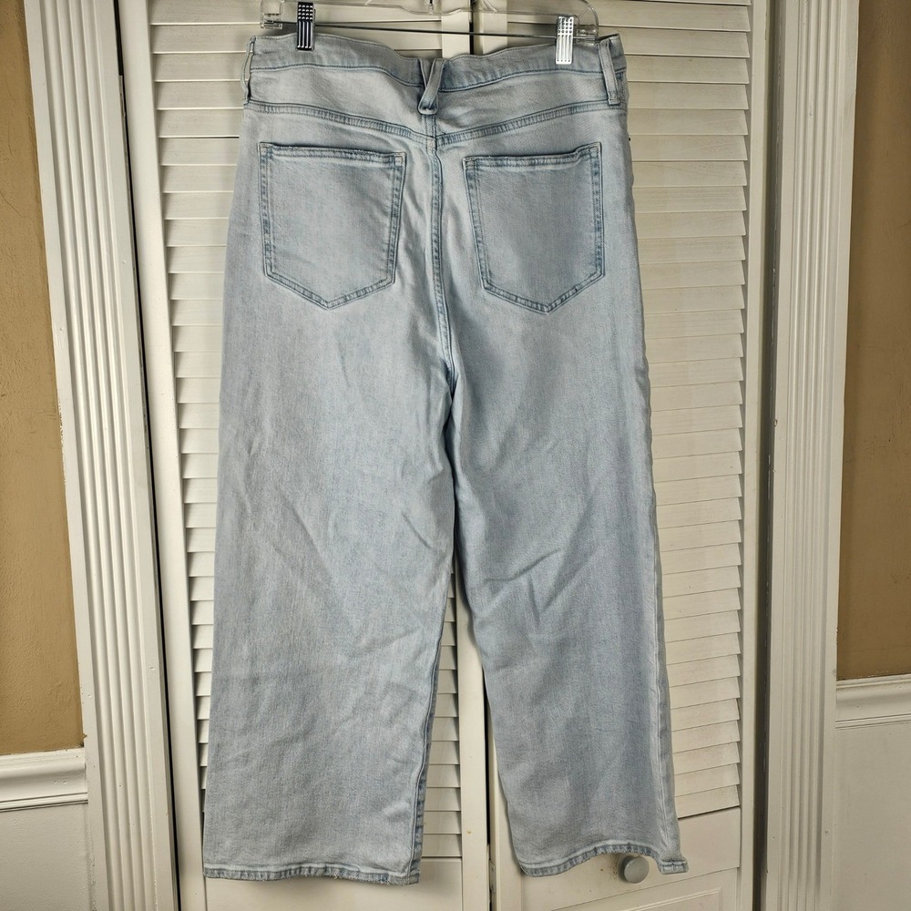 J Crew Womens Misty Surf Wash Slim Wide Leg Jeans 31 - Picture 2 of 4